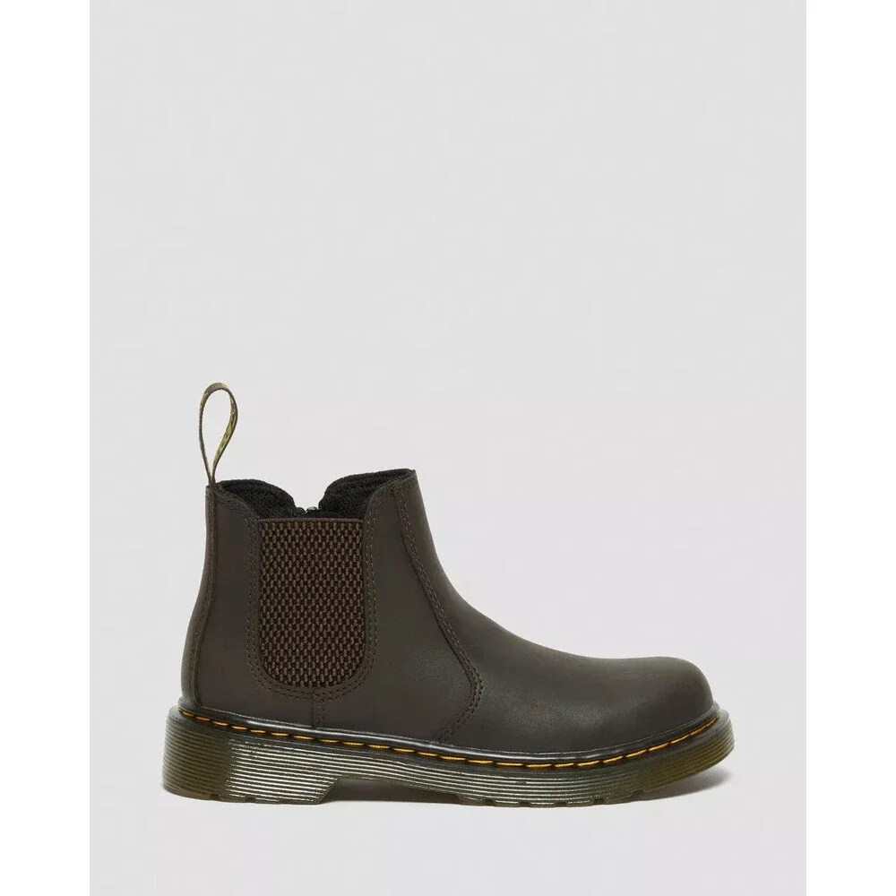 Dr. Martens 2976 R25851207 Kids US 4 Dark Brown Leather Chelsea Boots HTAT1399